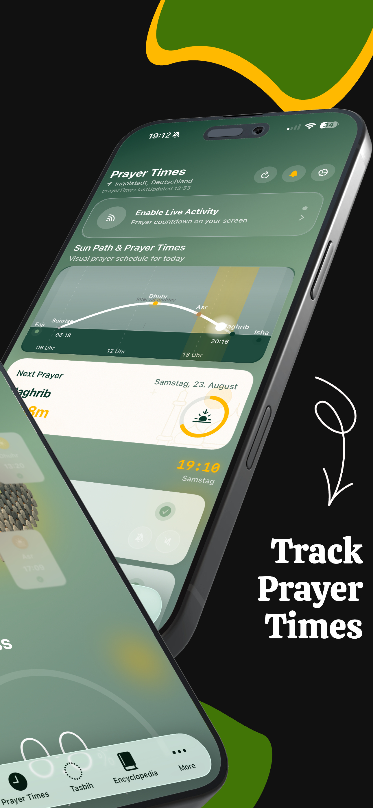 Prayer Times Interface